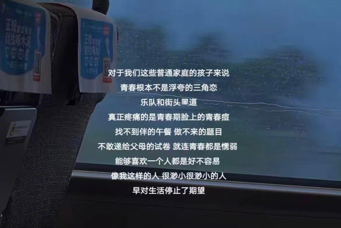 “你要允许一些人 有安静的青春” 