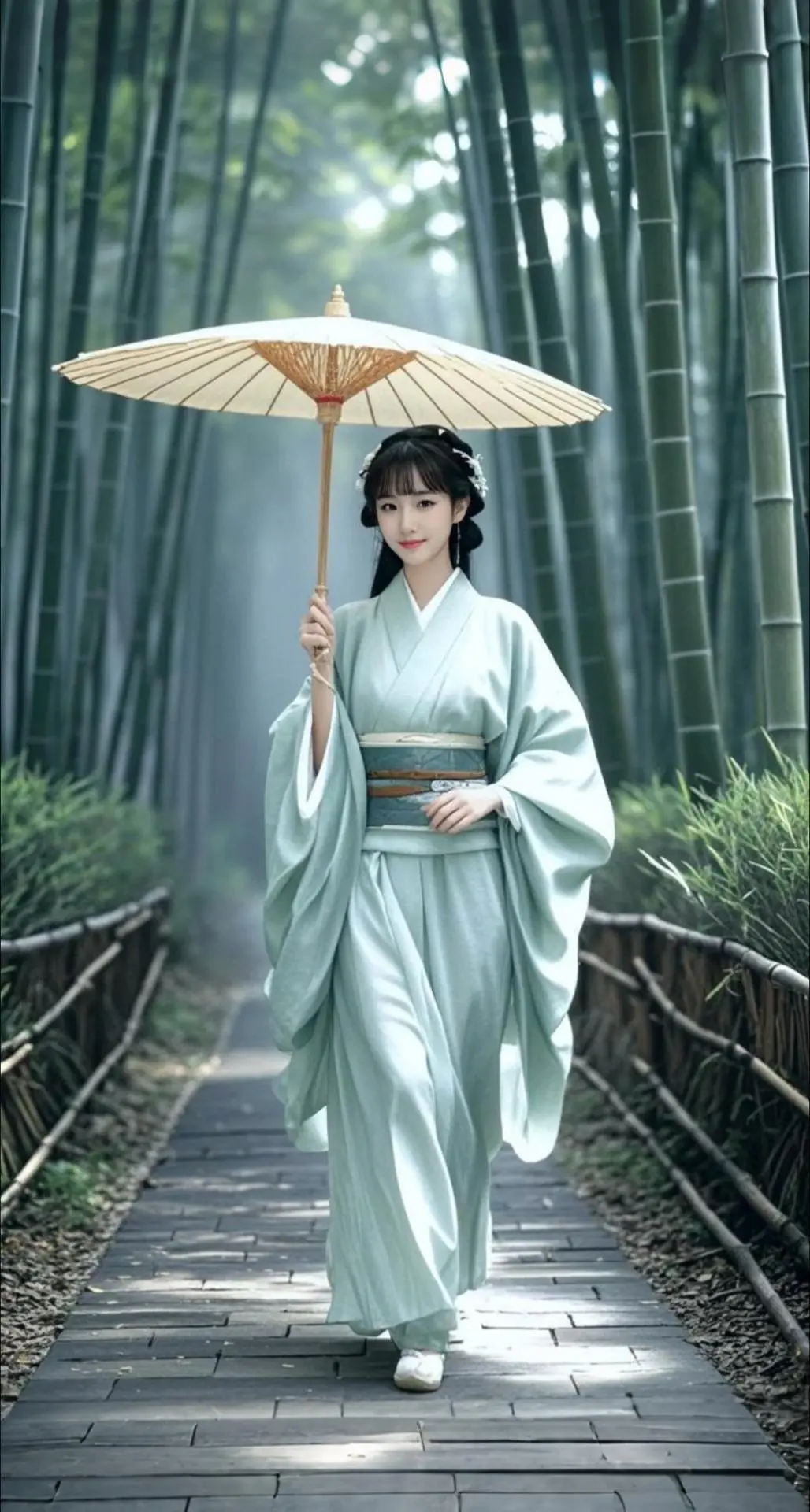 AI扩图 AI竹间逸影