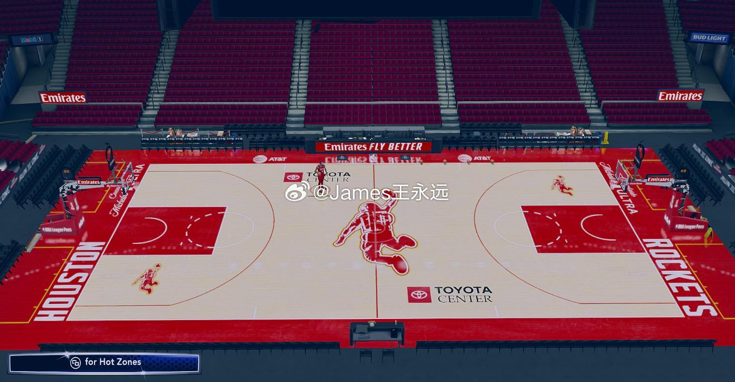 2K14 火箭队虚构版球场地板 双版本 Rockets 2026-27Gotta