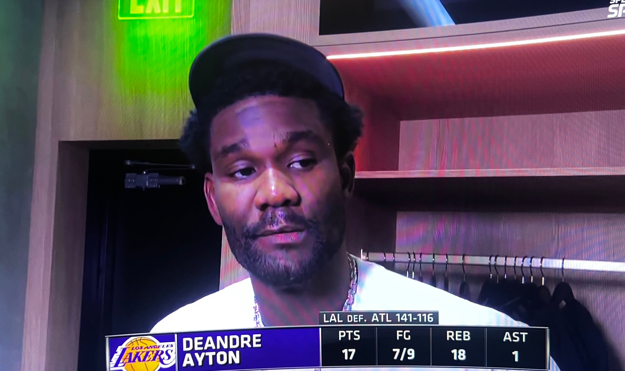 艾顿：“海斯的缺席很可惜，因为他是我们球队的进攻核心，能带动全队士气。我们很少看