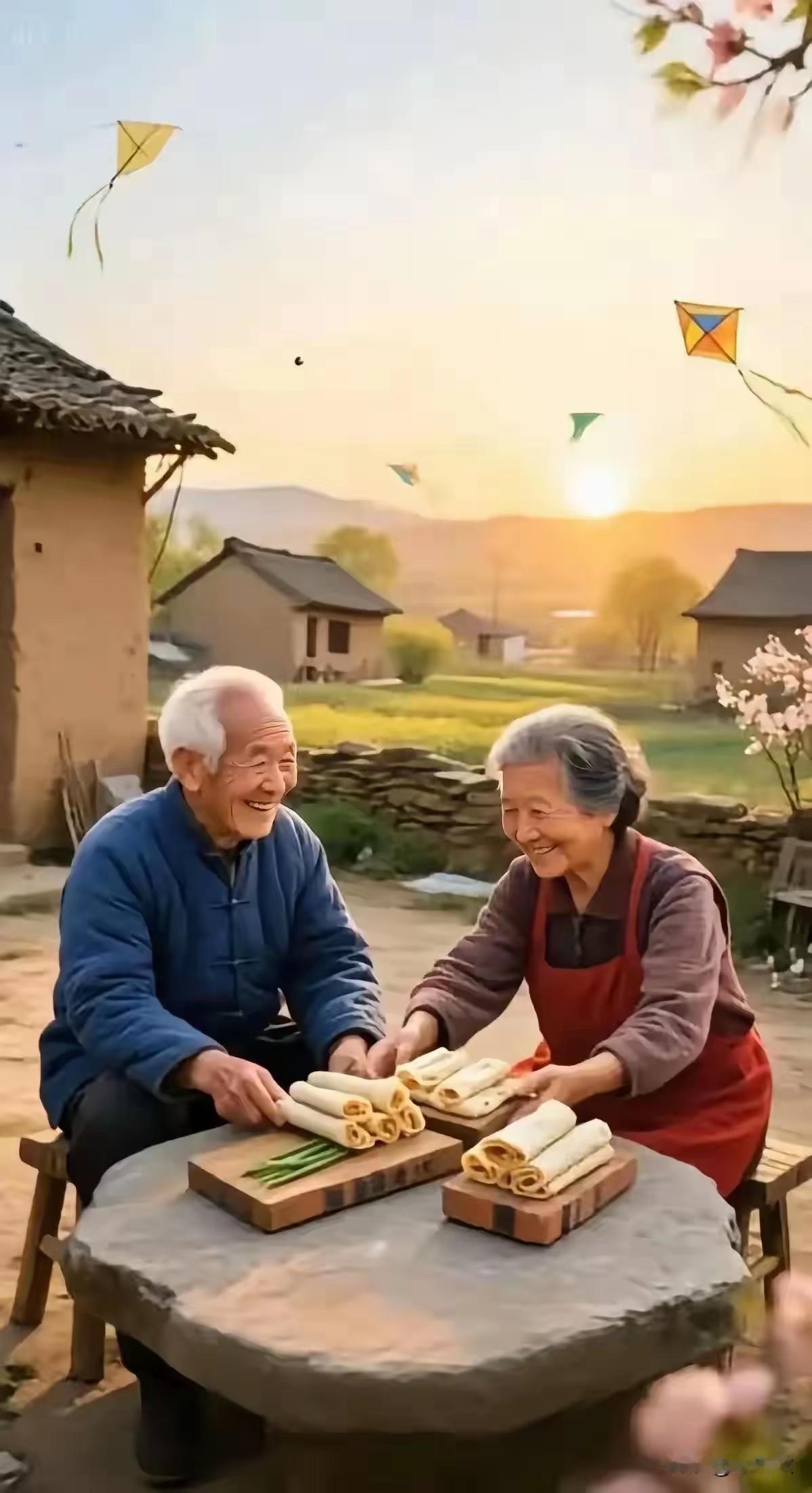 天净沙·情长偕老
两情长久相依，
心灵契合相宜。
晚岁相陪共履。
并肩同倚，
白