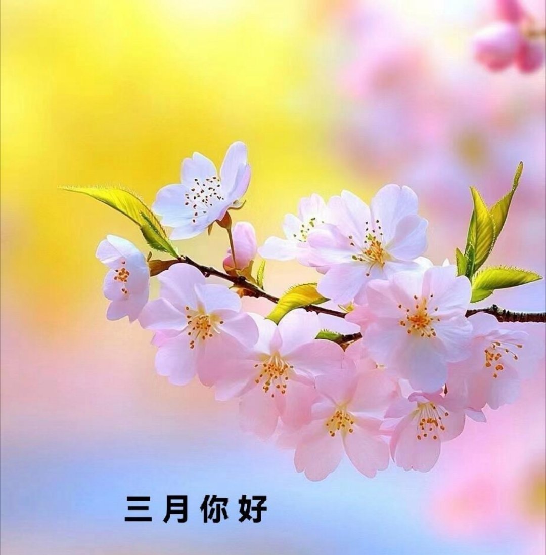 三月你好！春归万物苏，好运随春来！ 