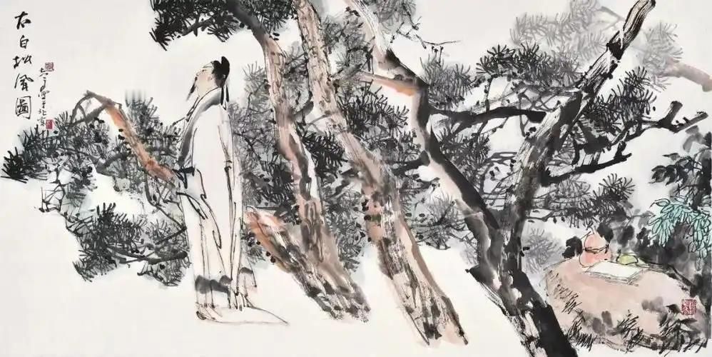 上联：李白吟诵松风赞
下联：[玫瑰]

网络图片/诚谢侵删