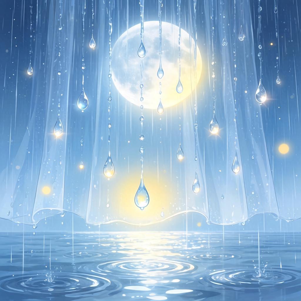 上联：一帘细雨绵绵意
下联：万缕月光柔柔情