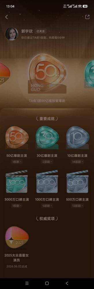 郭宇欣50亿 1部 《盛夏芬德拉》30亿 2部《盛夏芬德拉》《心动还请告诉我》