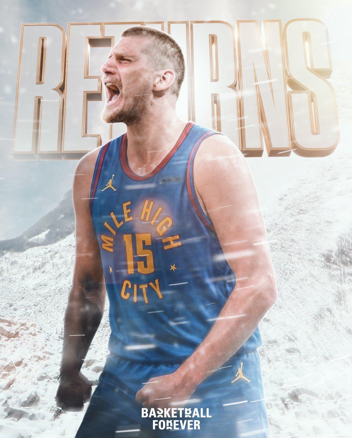 掘金今日对阵快船，约基奇将迎来复出。NBA