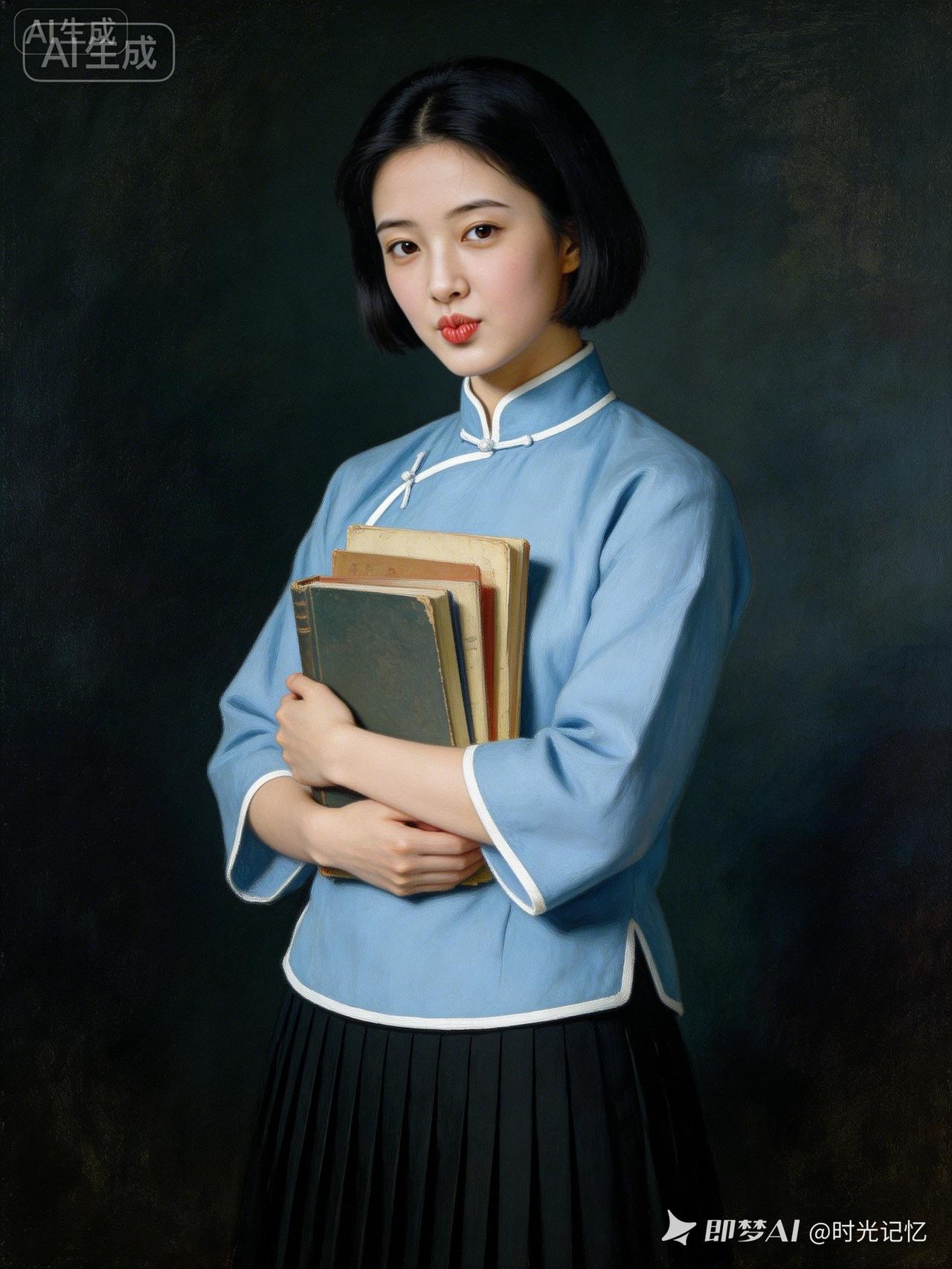 复古学生装，怀旧书香气息，青春洋溢！