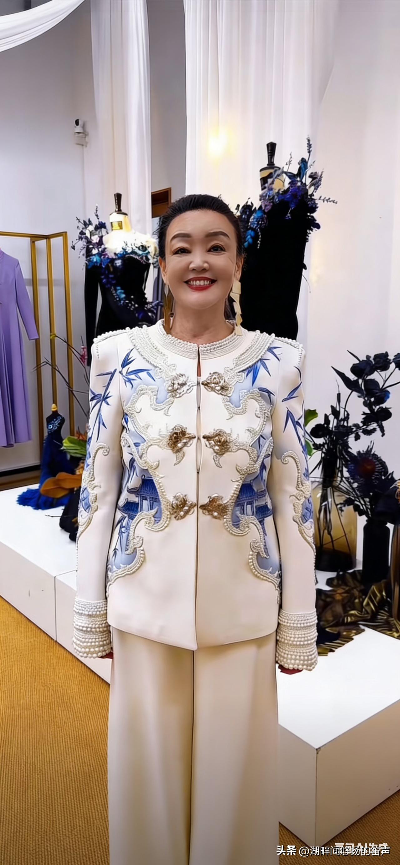 真是没想到，60+的兰姐穿高定上热搜，其实早就在试衣间里悄悄练了三个月 

前两