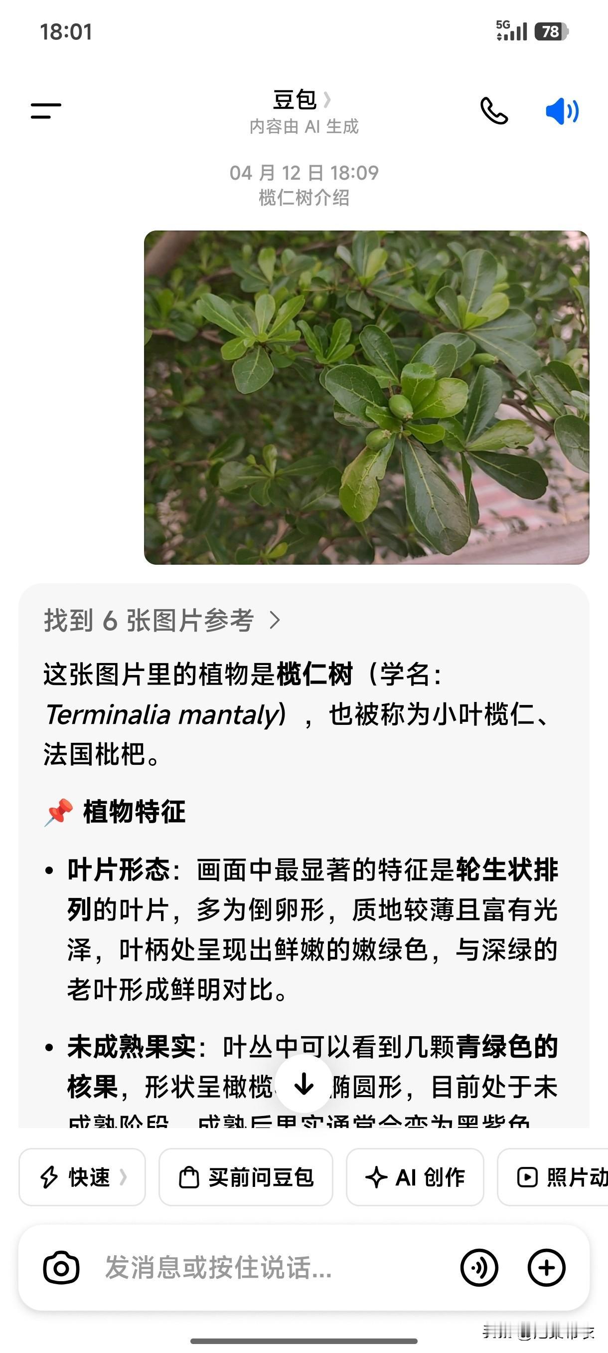 我春节下载的豆包，碰到不认识的花、植物，拍照给豆包，它就能分辨出所以然。豆包也有