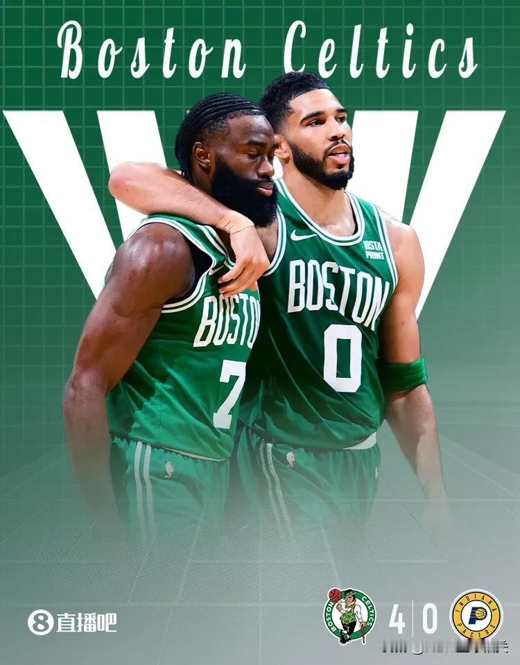 NBA东部决赛落下帷幕，没有一点意外的，绿军横扫了步行者，前两轮还绅士横扫，没想