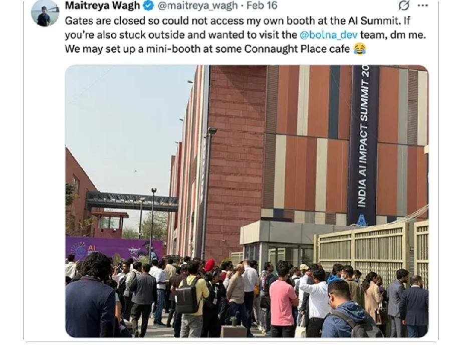 印度雄心勃勃办AI峰会，可现实却狠狠打脸。当地时间2月16日，为期五天的峰会开幕