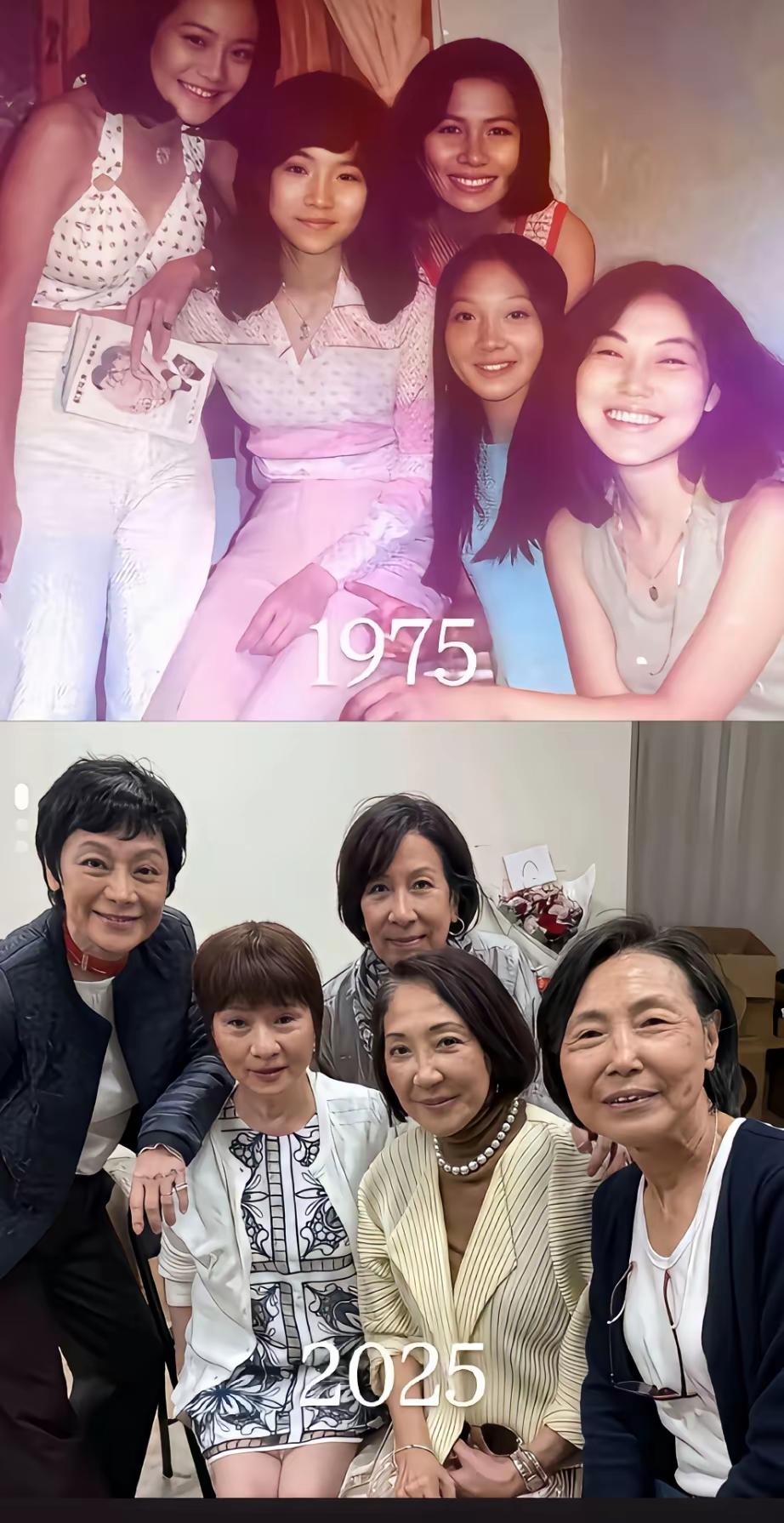 同样的五个人，时隔五十年！不得不说，岁月果真不饶人！