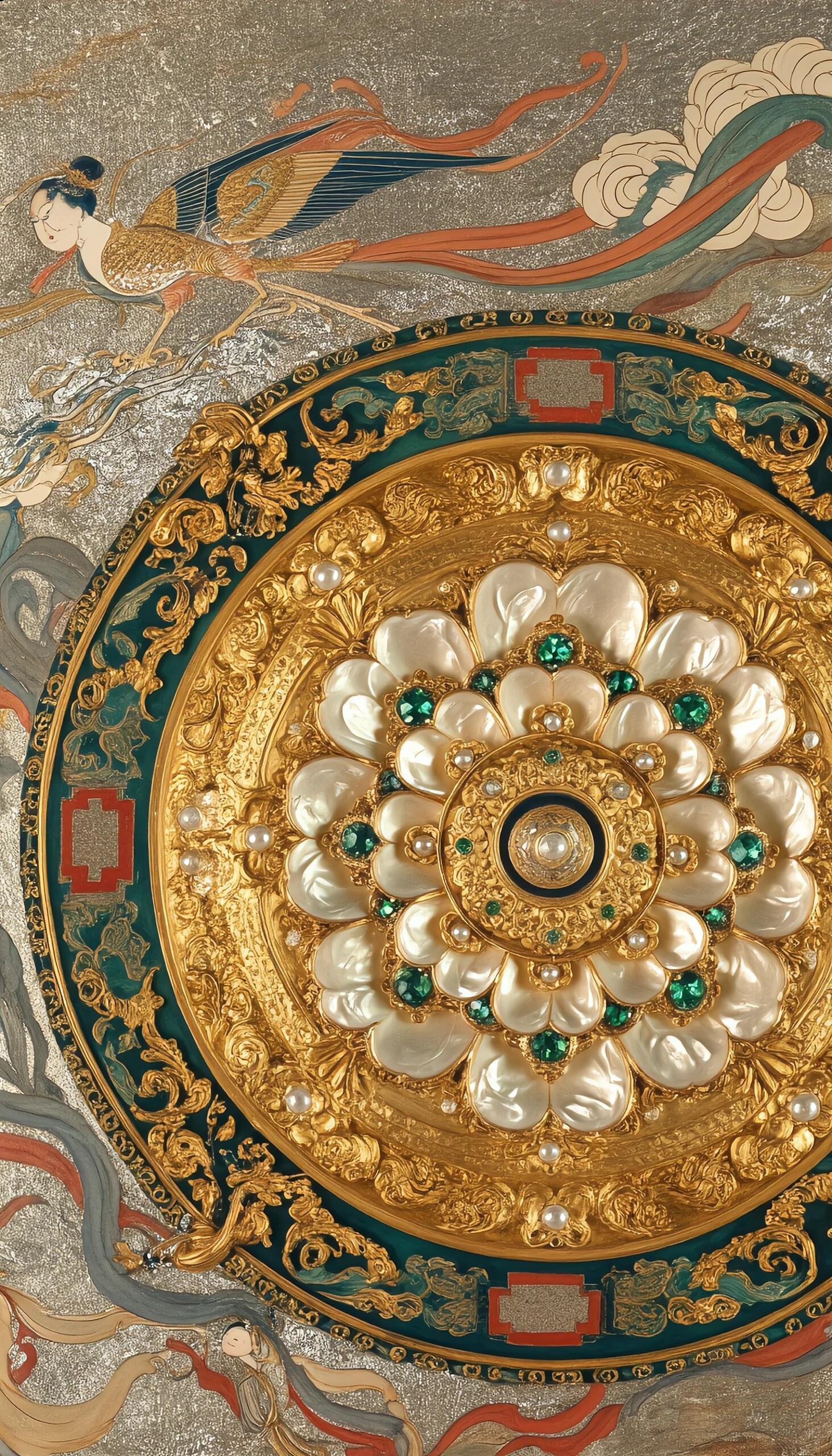 果然金饰样式还是复古的好细腻古法纹路自带温润质感，沉淀独有的东方韵味，不浮夸不张