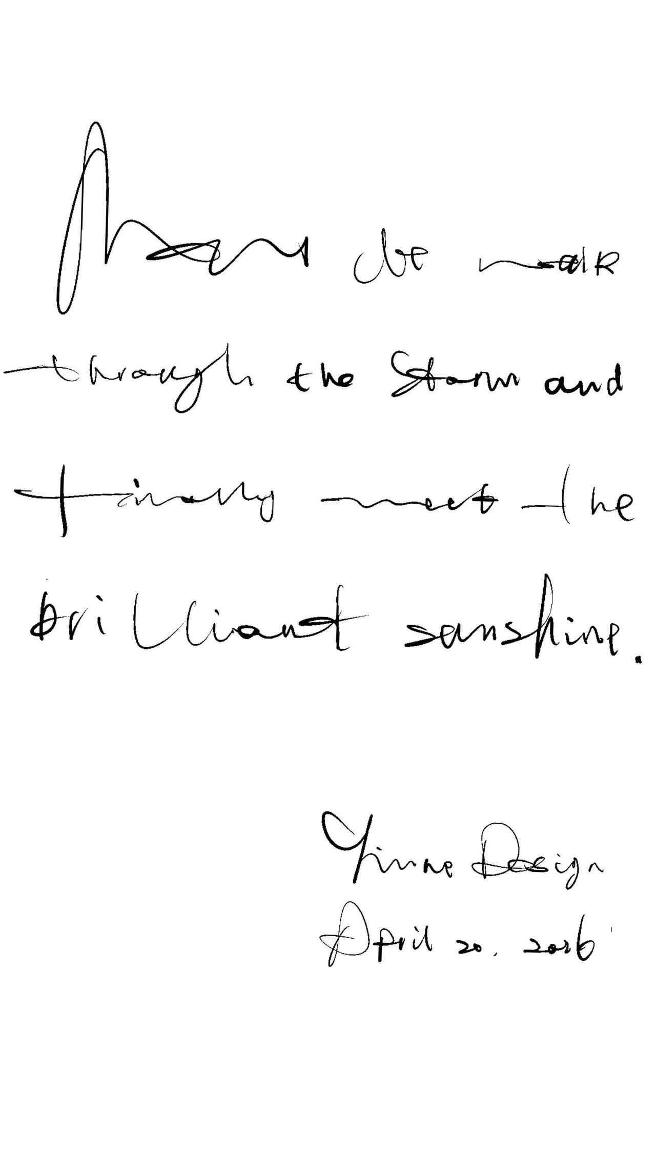 哈哈，没见过吧，各位？估计都是看我写汉字，写惯了……英文书写，没有概念文本书写 