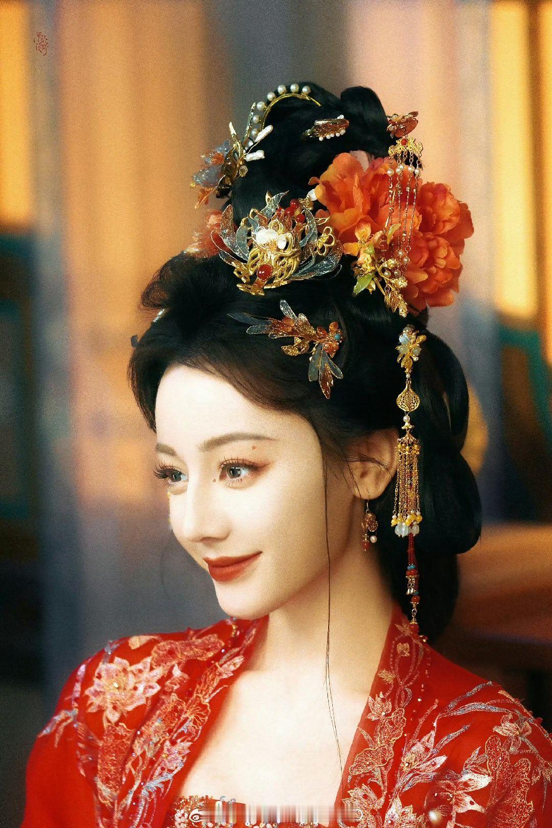 迪丽热巴花魁造型 绝色佳人 ，造型师太给力了 