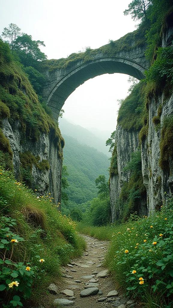 “探索山间秘境，穿越石桥古道”🍃🌿🌳