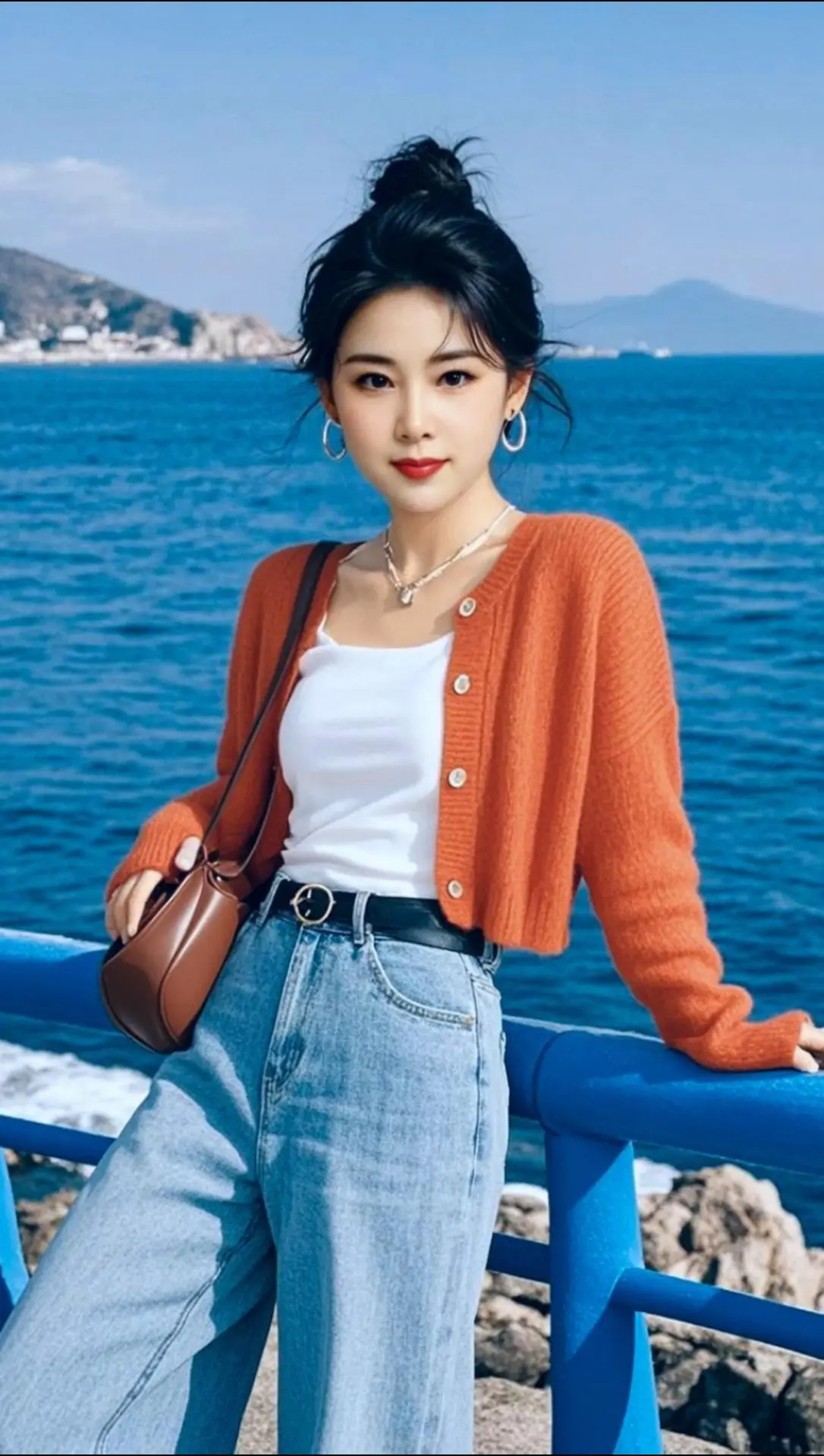 AI海滨休闲照 随变ai随便玩