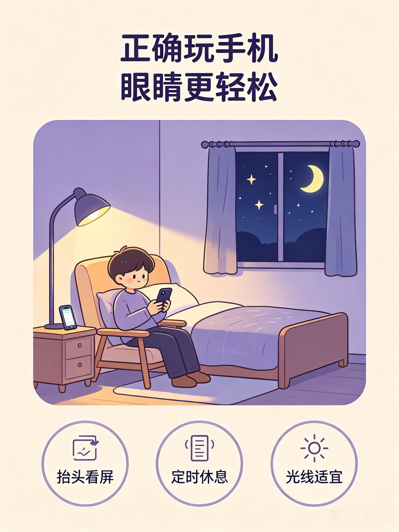 千万不要侧躺玩手机
睡前侧躺着刷手机，几乎是大多数人的常态，躺着舒服又打发时间，