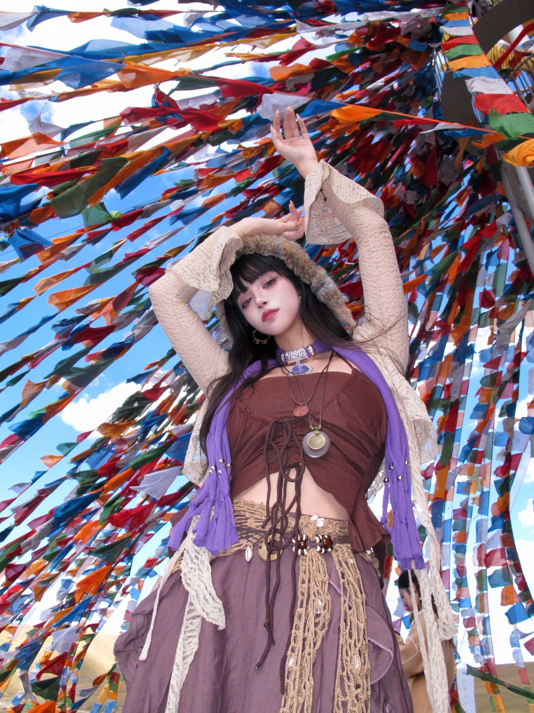 风吹经幡 幡动福至