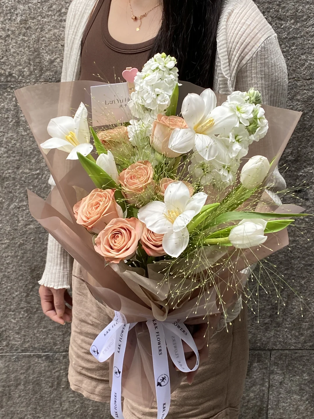 卡布奇诺郁金香花束｜北京花店