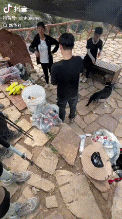 泪目了！河南，游客在山上补给站买水，不料手机没信号无法扫码付款，随身也没有携带现