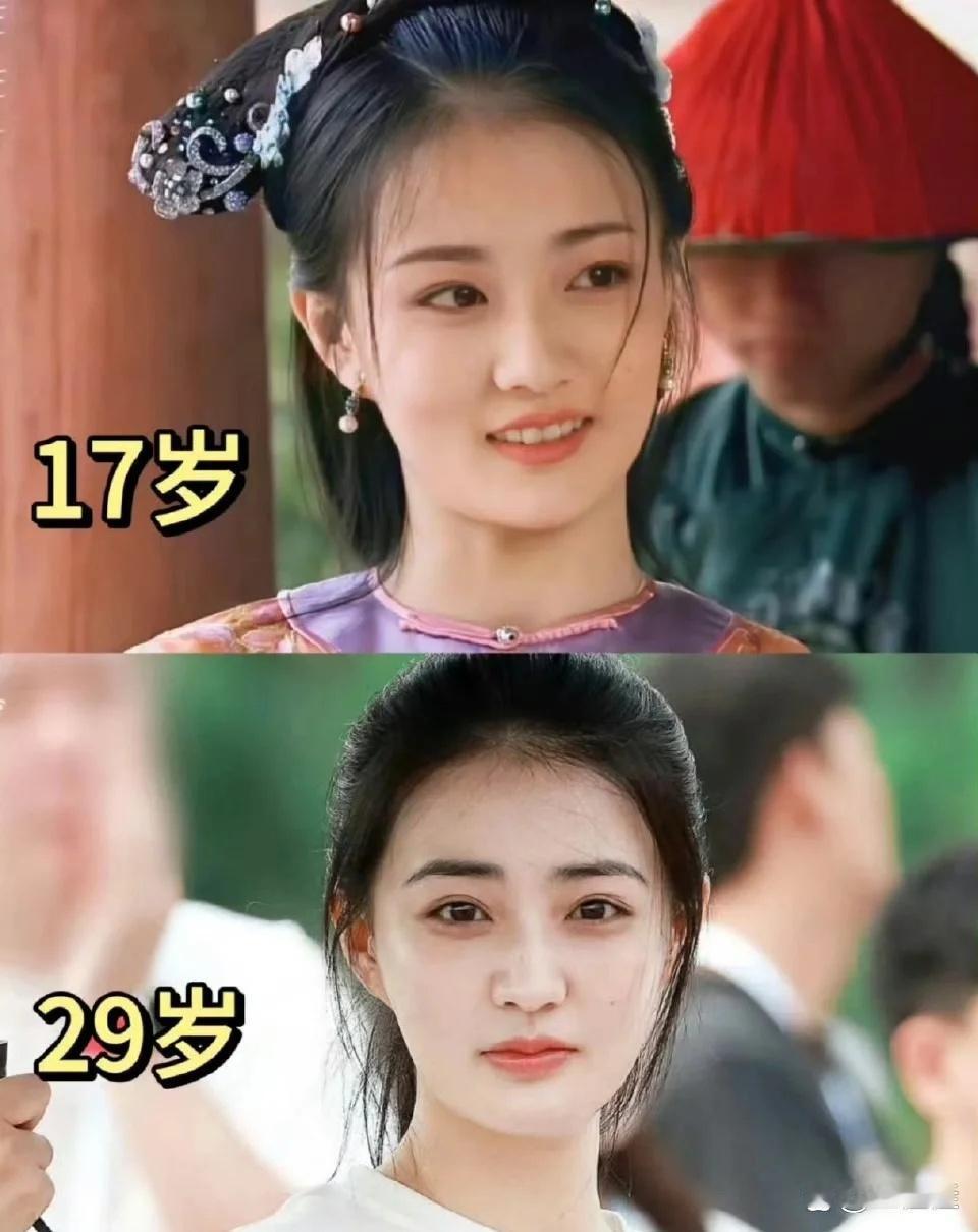 两张照片，相隔十几年。 