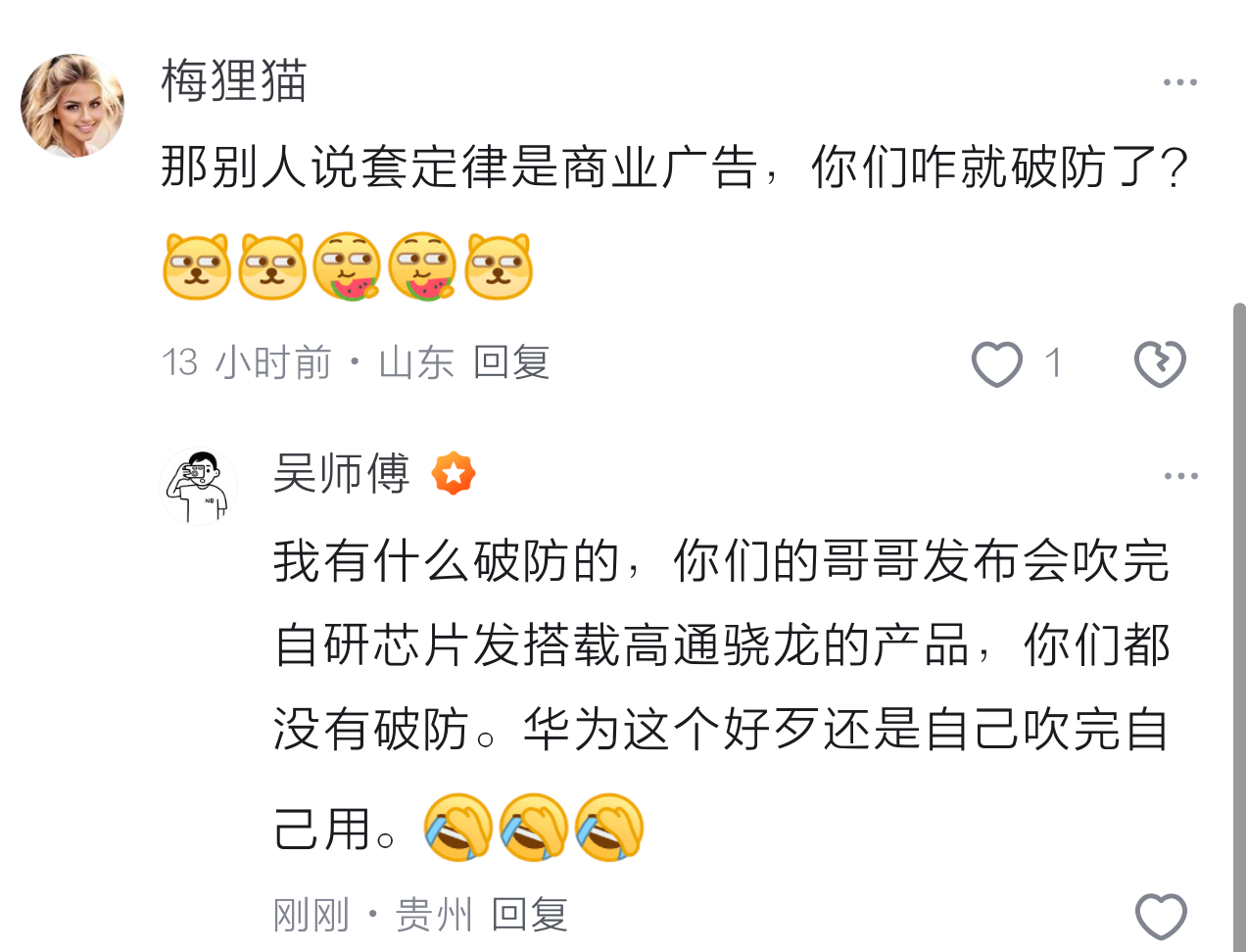 不就是阴阳怪气嘛，谁还不会。就算韬定律芯片是吹牛逼，吹完牛逼至少真用。而不是像别