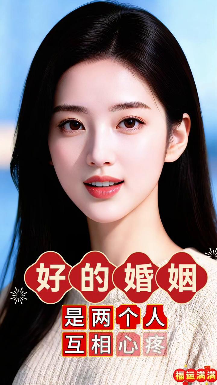 好的婚姻是两个人互相心疼。
终于把你盼来了屏幕前这个顾家、温柔又默默付出的你。其