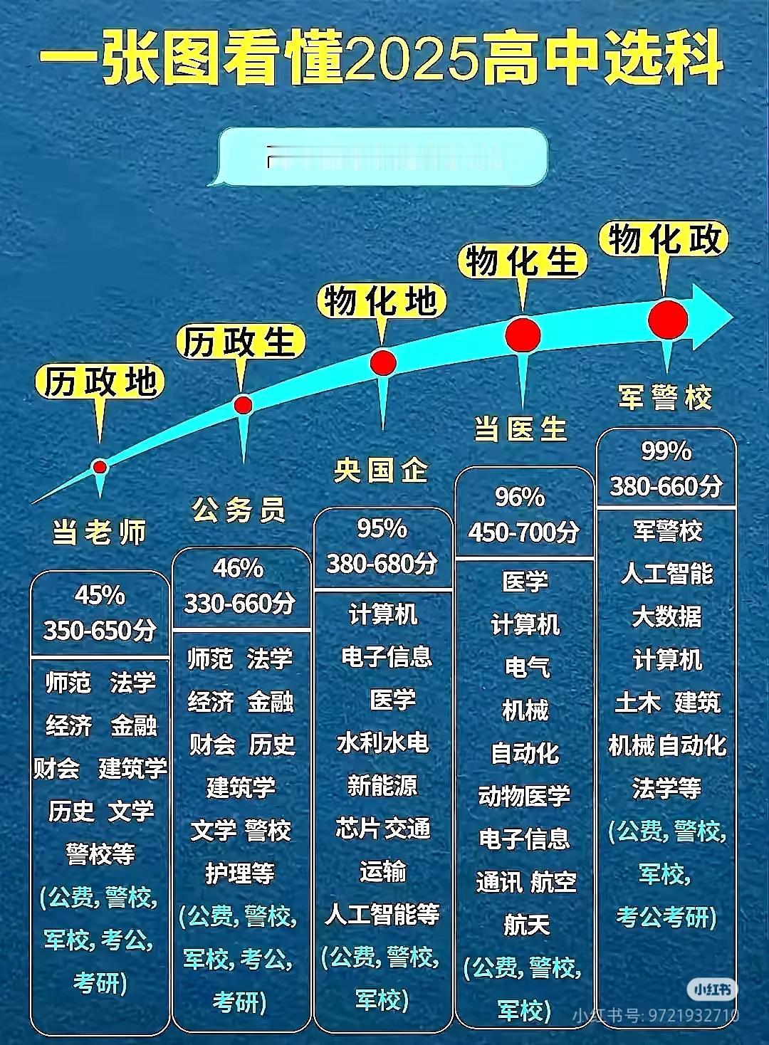 一张图看懂2025高中选科