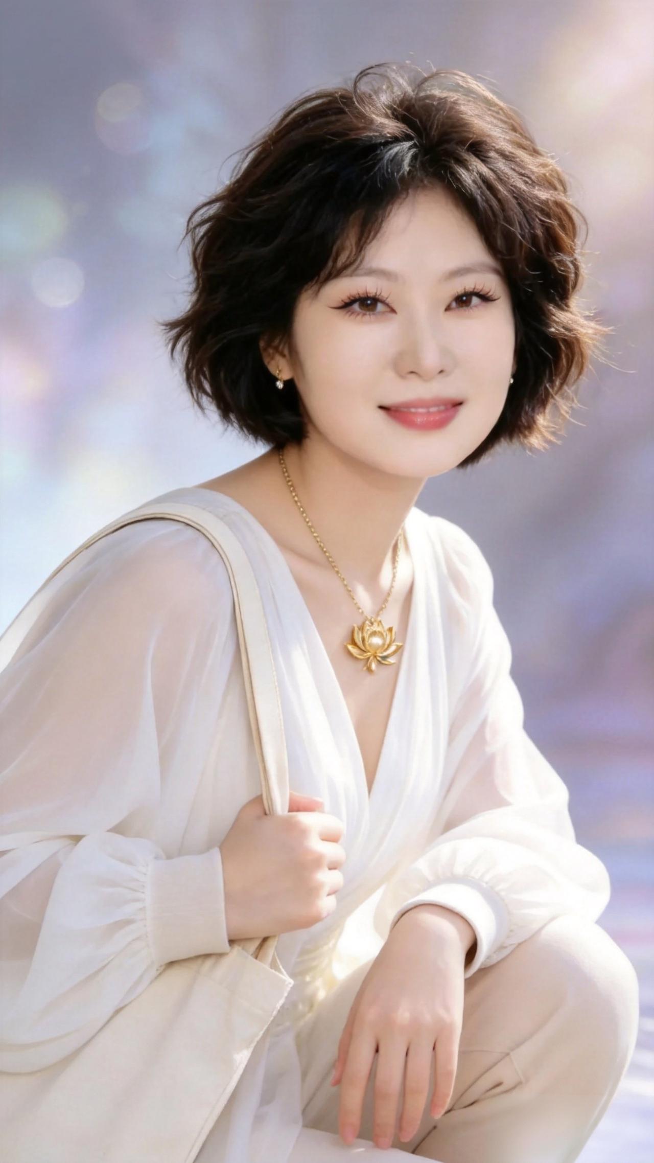 温柔优雅的气质女神，浅笑嫣然，宛如春风拂面。