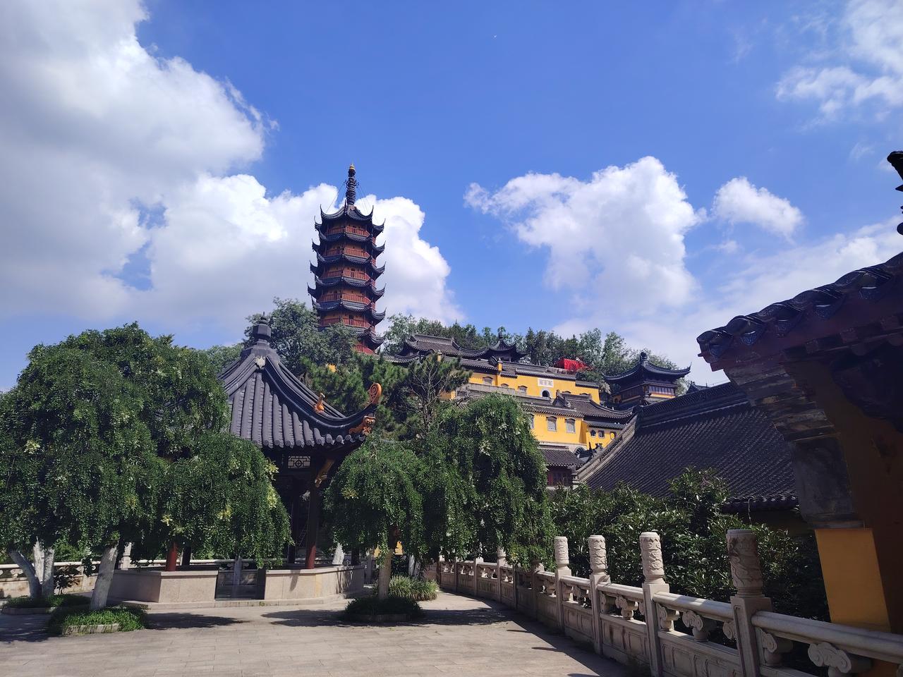 晒图笔记大赛完美的金山寺天空