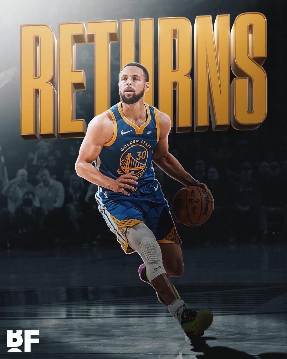 期待一下！斯蒂芬·库里将于明晚对阵森林狼的比赛中复出🙌库里对阵森林狼复出全网热