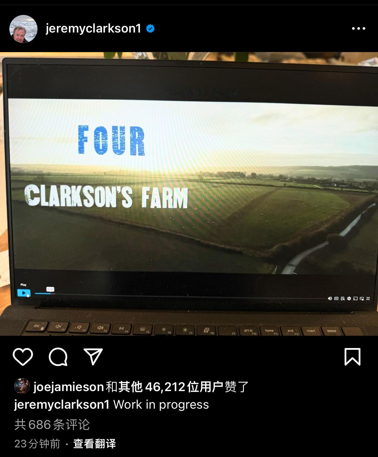 杰瑞米已经在看农场第四季的样片了注：可能只是前面几个月的部分，种地再怎么神奇也是