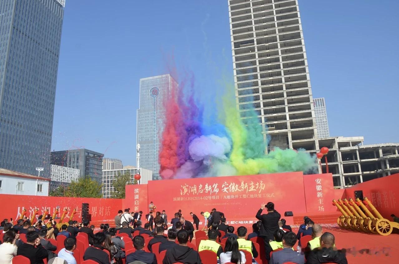 合肥滨湖宝能城地块在11月15日举行复工仪式，三大地块均会同时动工。
住宅地块共