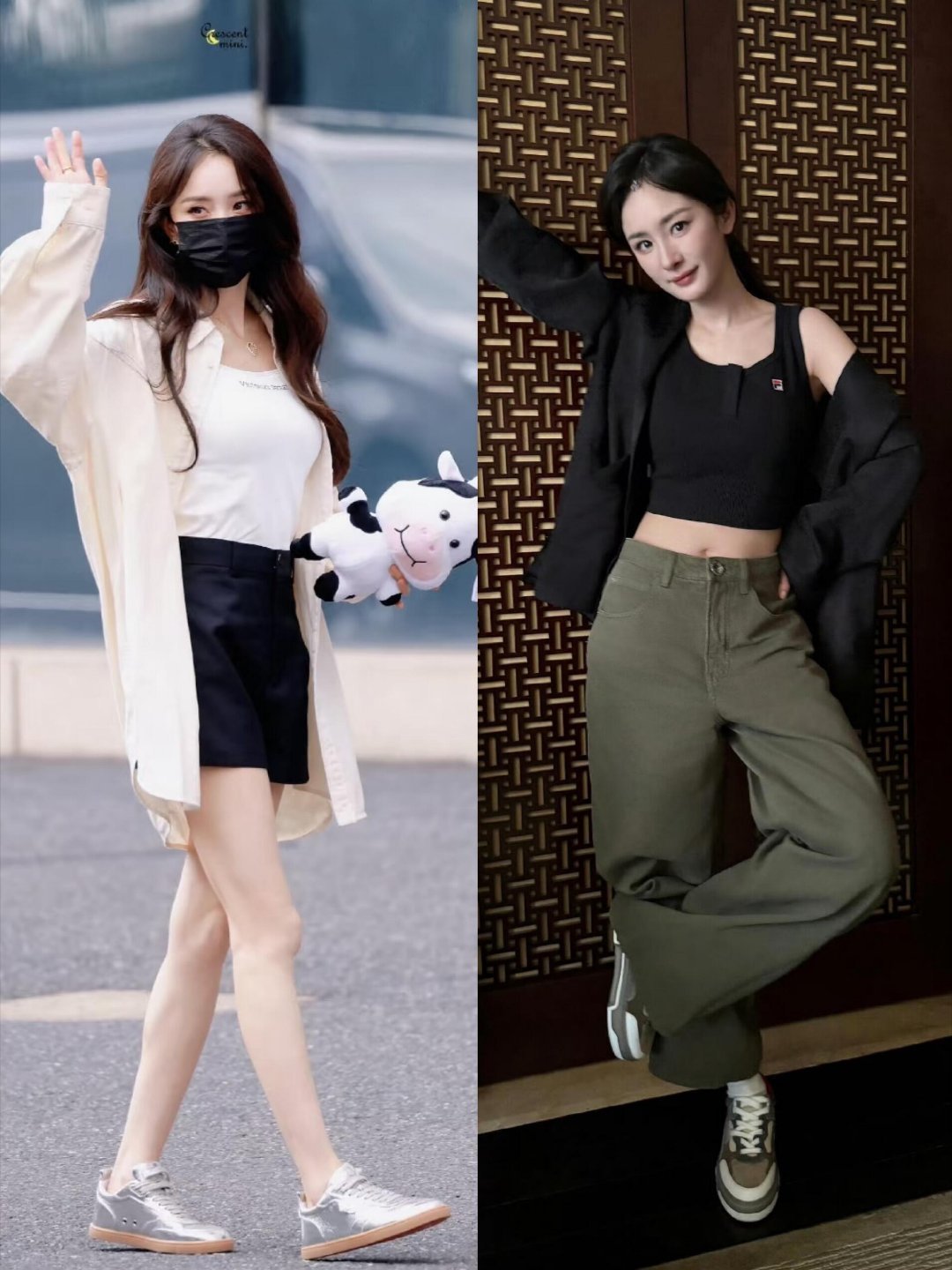 被杨幂的夏日穿搭硬控了见识到杨幂穿搭的权威了 杨幂夏日私服氛围感拉满，基础款靠搭