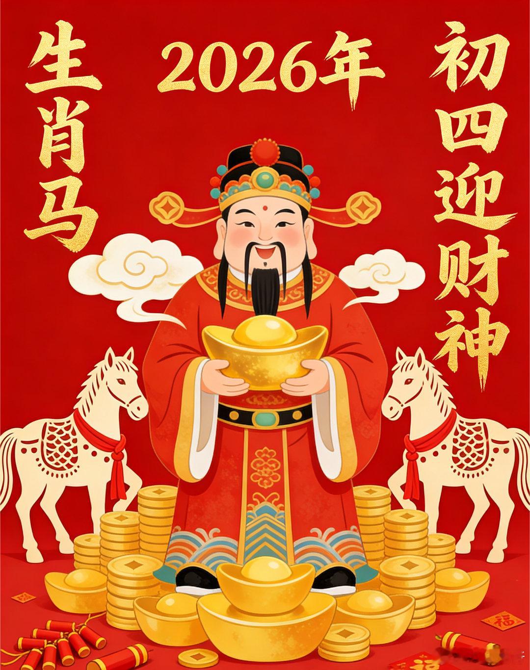 大家早！初四是迎财神的日子，不知道大家的习俗是否一致。初四也是清扫的日子，清扫掉