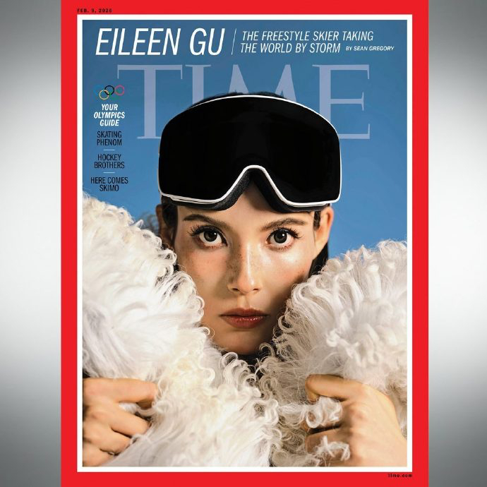 谷爱凌登时代周刊封面 谷爱凌登上《TIME》杂志封面。她在接受专访时表示：“我从