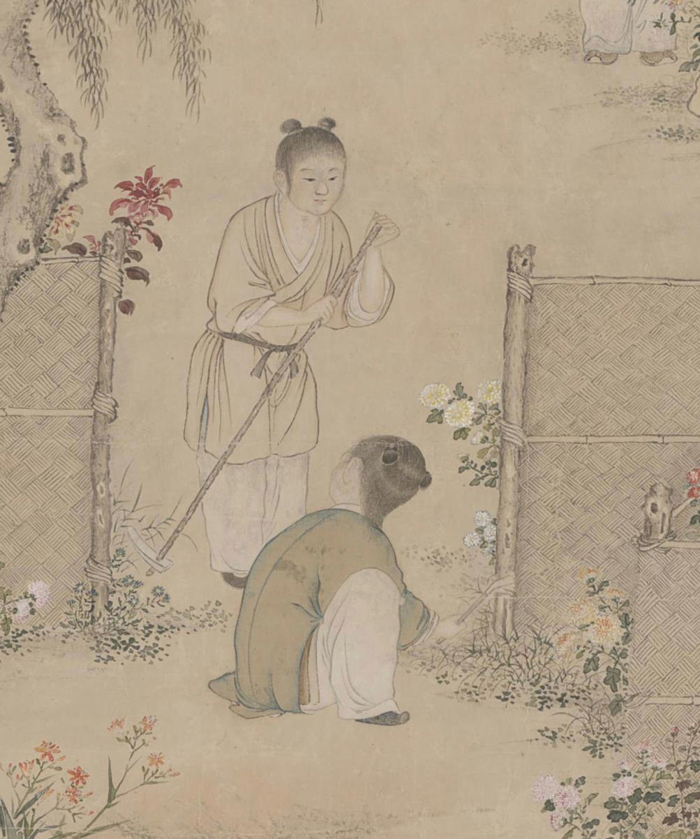 东方生活美学——种秋花。晨露未晞时，执小锄松庭院西角的土。新土带着凉润...