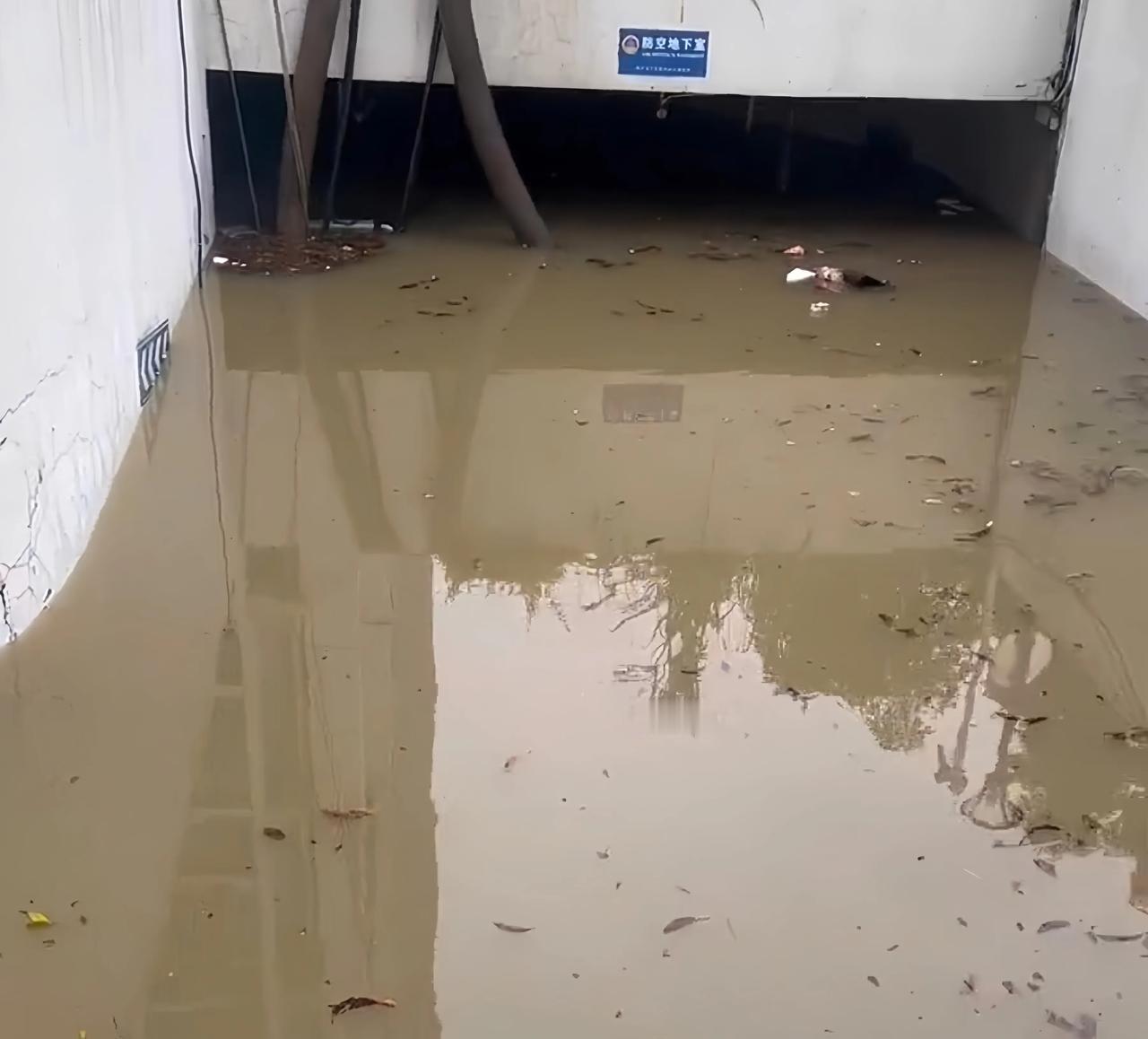 近日，南宁遭遇一场罕见的大暴雨，一小区地下车库成水库，车全部报废！车没有了，可是