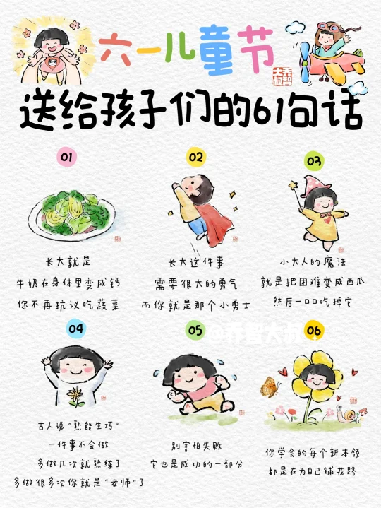 六一儿童节，送给孩子们的61句话