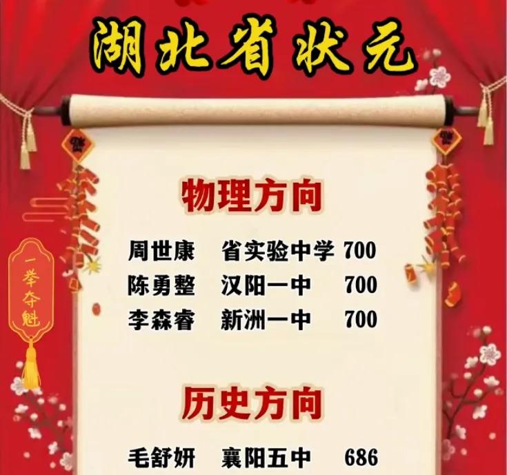 黄冈再次与状元失之交臂，有点遗憾！

千呼万唤始出来，期盼已久的2025年湖北高