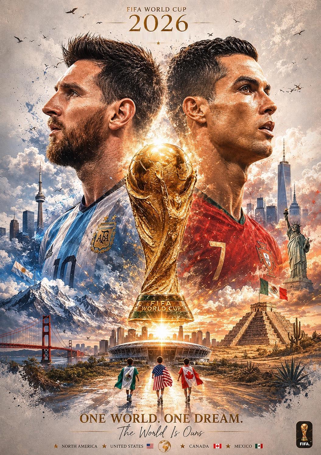 说不定好多年后大家耳熟能详的还是c罗梅西….2026世界杯🏆 世界杯巅峰对决 