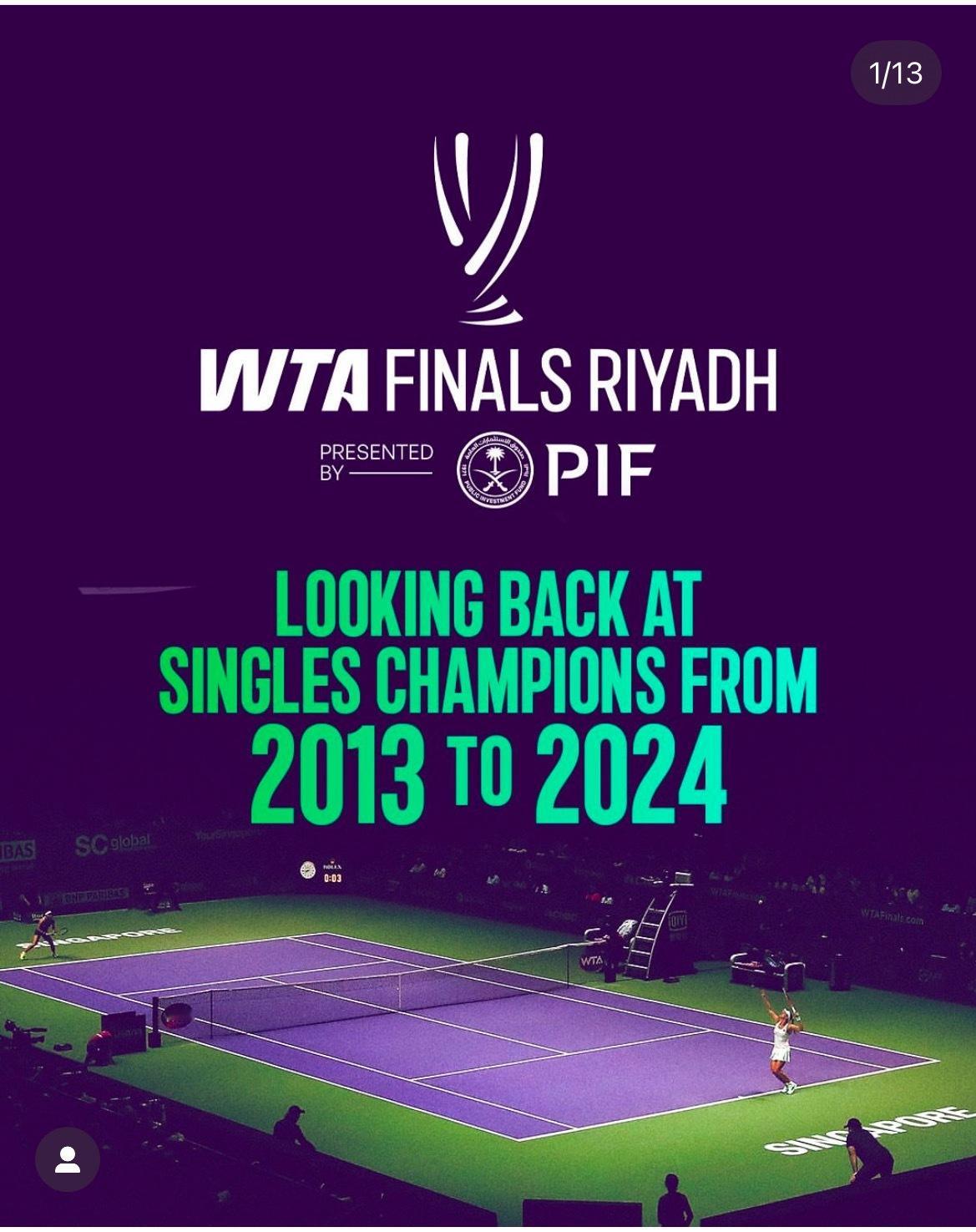 网球talking大会 过去十多年WTA年终总决赛冠军汇总，除了13、14小威之