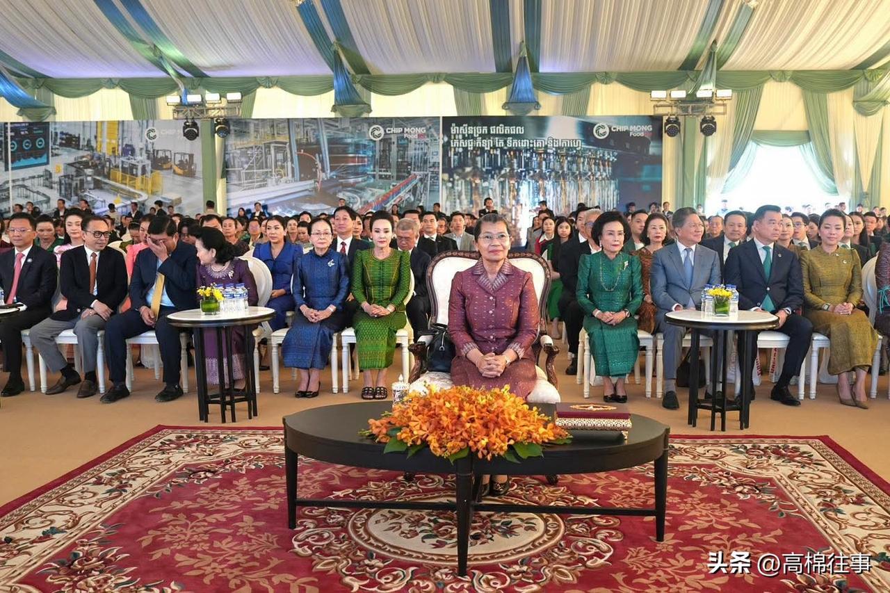 柬埔寨排名前十的富豪集茂家族的食品饮料新厂奠基仪式在金边隆重举行。与集茂家族关系