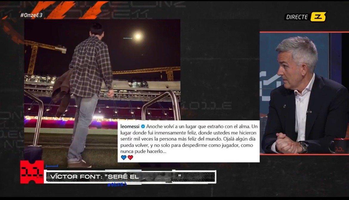 你能让梅西回归巴萨吗？即使是以不同角色回归？维克托·丰特（巴萨主席候选人）：“我