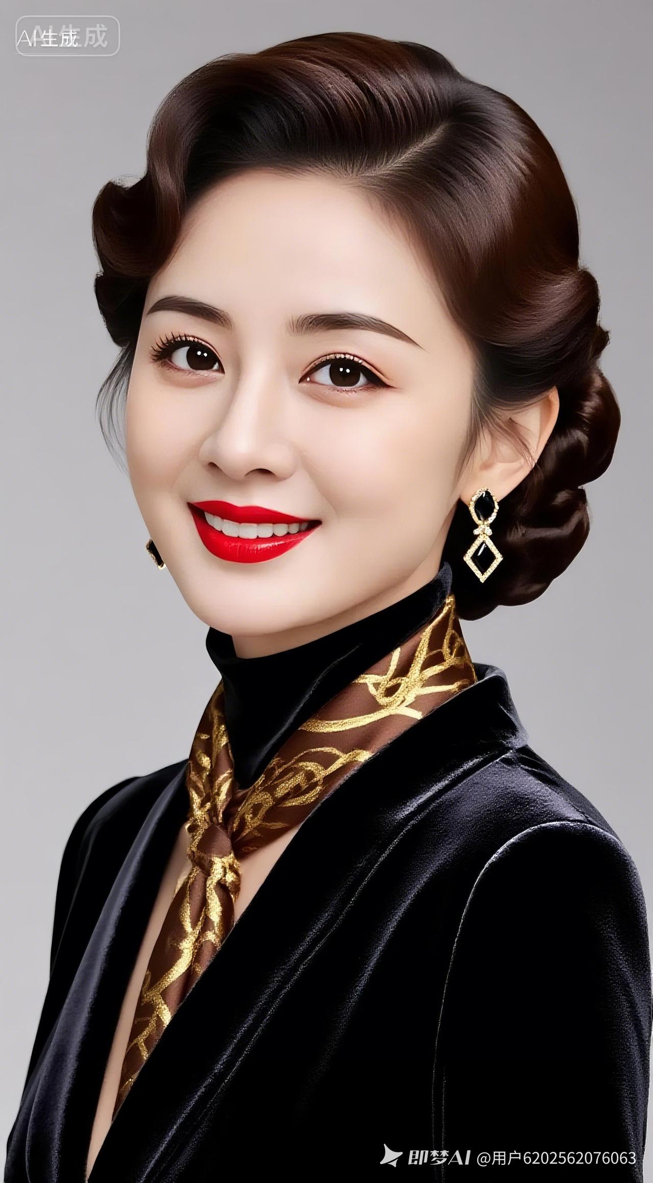 优雅复古风，红唇与黑丝绒的完美搭配，尽显女性魅力！