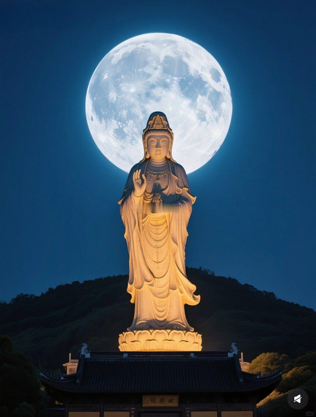 月光护观音，静纳吉福🙏祈求驱散心底烦忧，抚平所有疲惫，家人安稳，夜里无惊。 ​