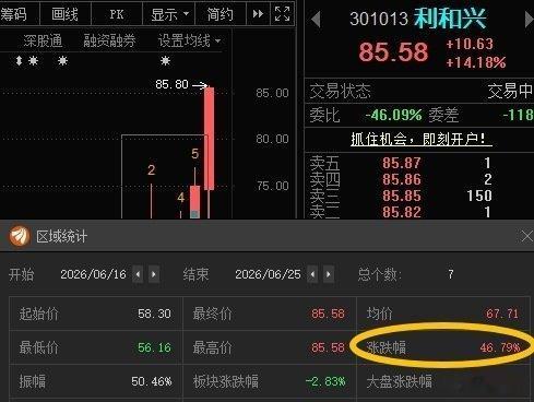 利和兴301013📈累计涨幅超46% 股票