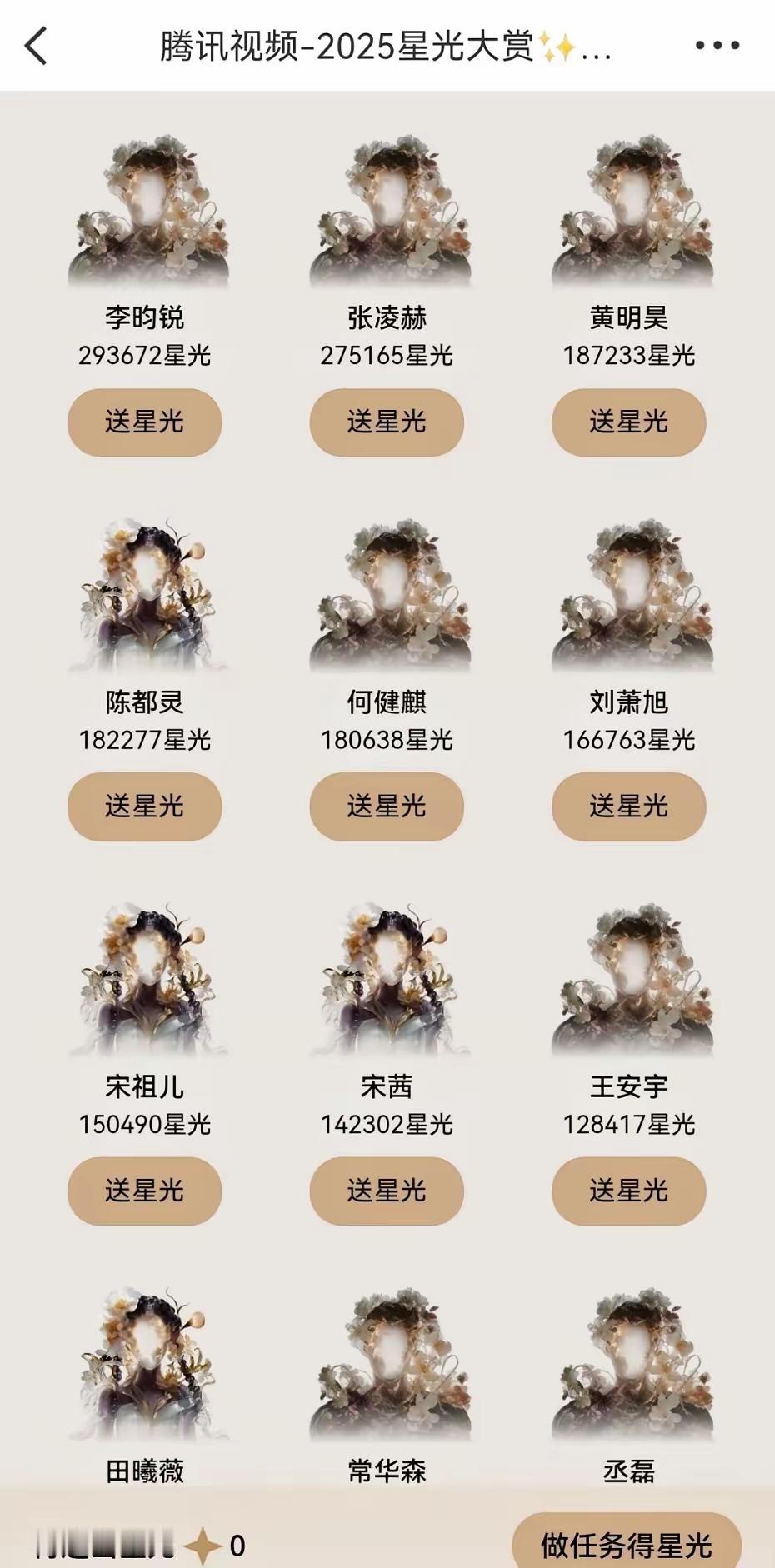 星光大赏投票：
割韭菜的幌子，流量洗牌的照妖镜
 
星光大赏这波投票，明摆着就是