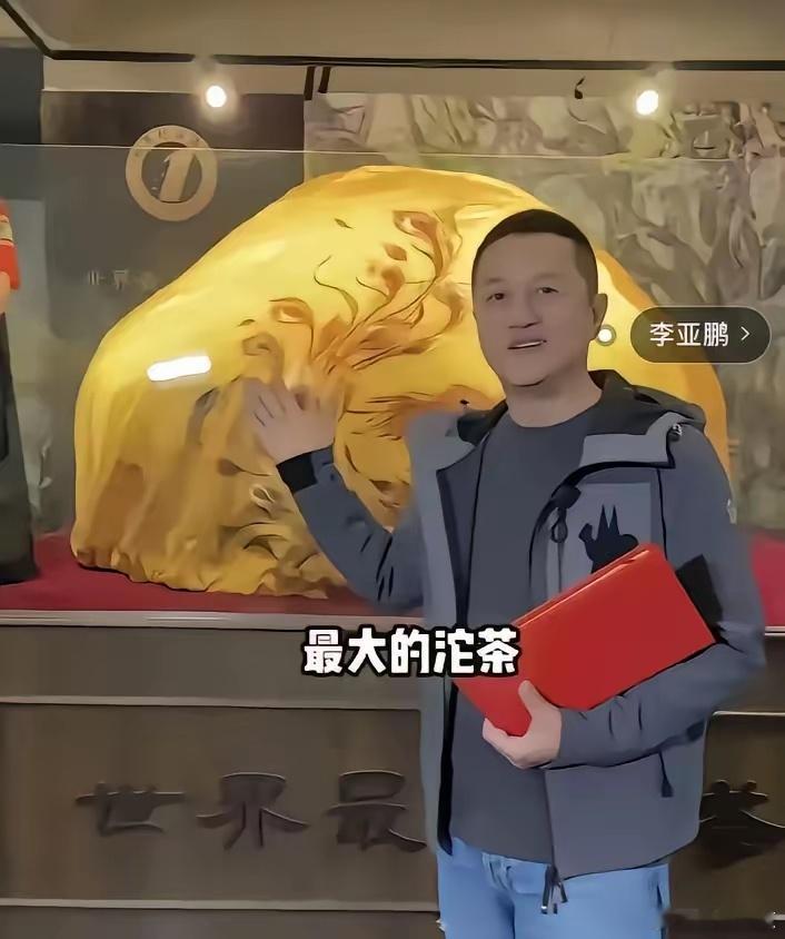 李亚鹏近期在云南耗费 350 万购置了一块重达 6.18 吨的沱茶。回到北京以后